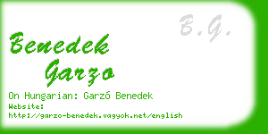 benedek garzo business card